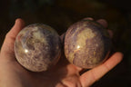 Polished Purple Lepidolite Spheres  x 6 From Madagascar - Toprock Gemstones and Minerals 