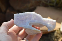 Natural Etched Blue Chalcedony Agate Specimens  x 5 From Nsanje, Malawi - TopRock