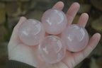 Polished Gemmy Pink Rose Quartz Spheres  x 6 From Ambatondrazaka, Madagascar - Toprock Gemstones and Minerals 
