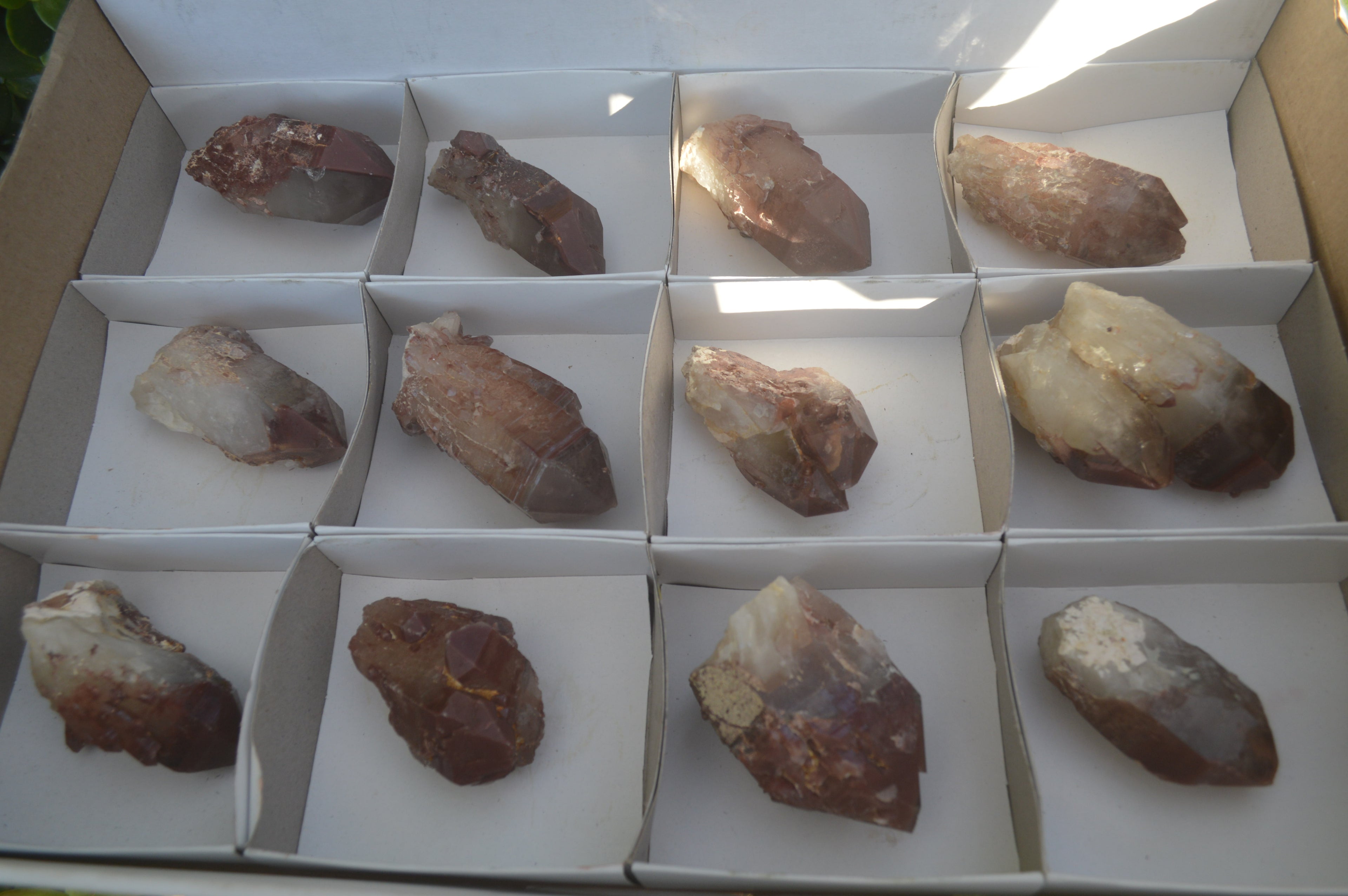 Natural Red Hematoid Quartz Specimens x 12 From Karoi, Zimbabwe - Toprock Gemstones and Minerals 