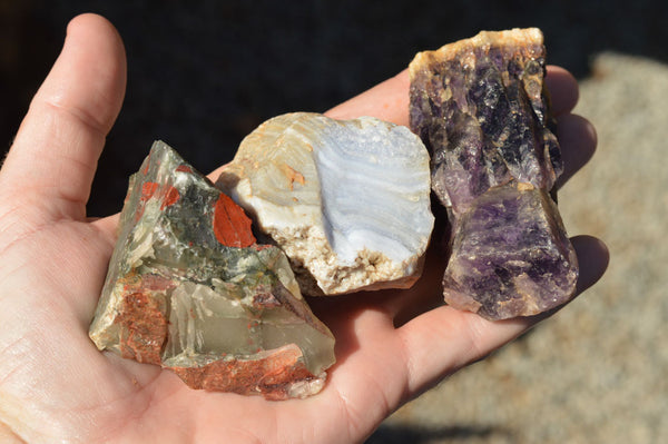 Natural Mixed Selection Of Rough Minerals  x 11 From Southern Africa - TopRock