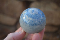 Polished Blue Spotted Spinel Quartz Spheres x 4 From Madagascar - Toprock Gemstones and Minerals 