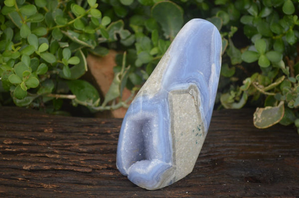 Polished Blue Lace Agate Standing Free Form  x 1 From Nsanje, Malawi - Toprock Gemstones and Minerals 