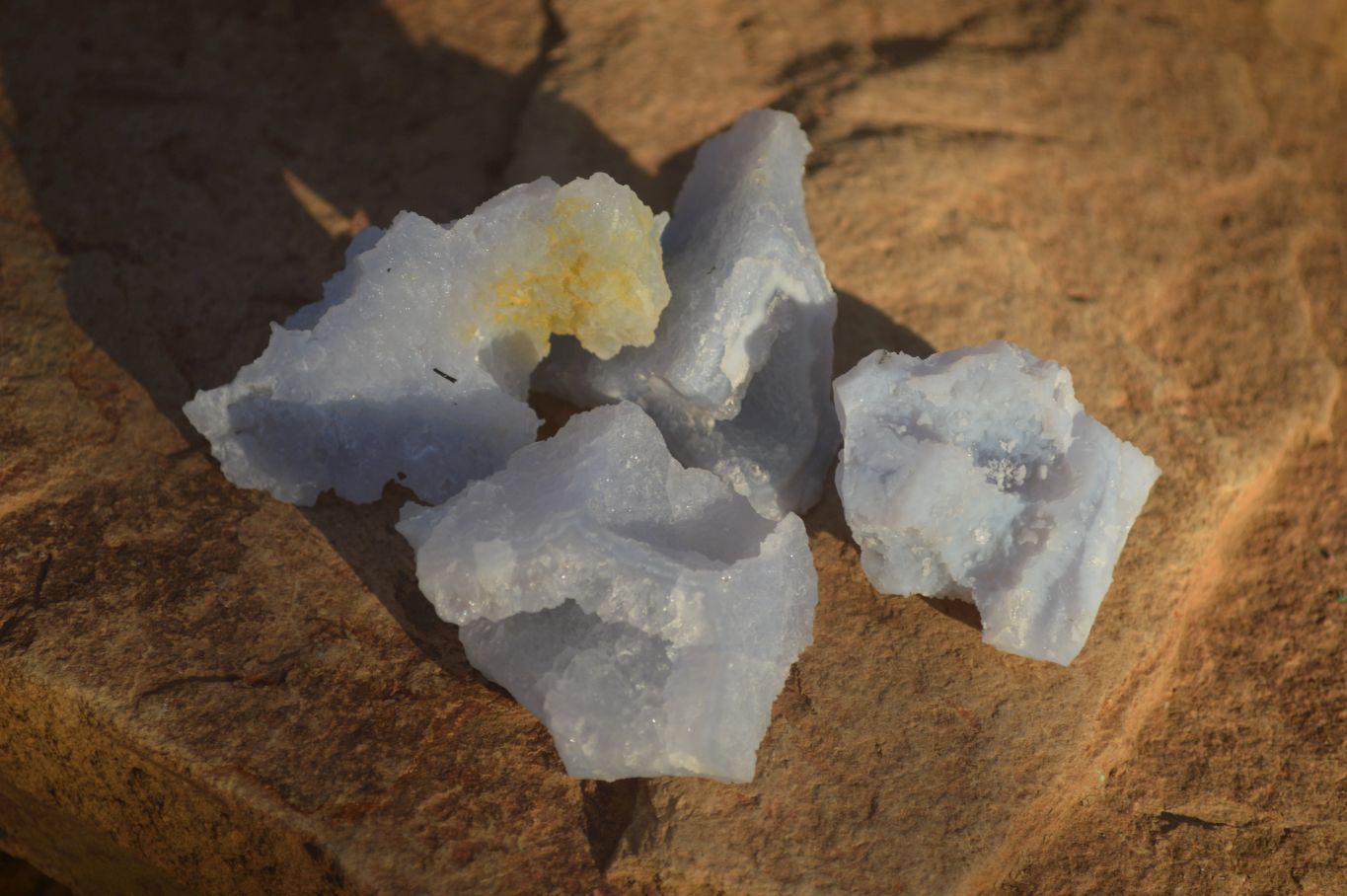 Natural Etched Blue Chalcedony Specimens x 70 From Nsanje, Malawi - Toprock Gemstones and Minerals 