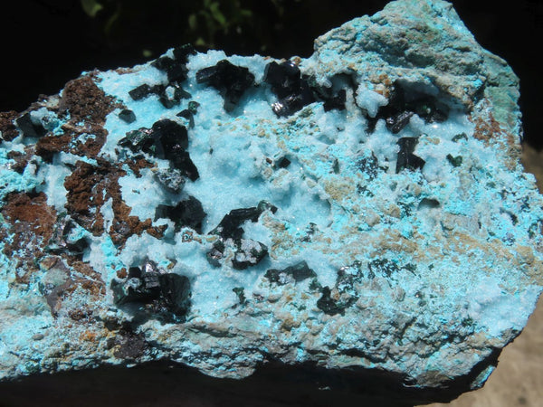 Natural Drusy Chrysocolla Dolomite With Green Tabular Orthorhombic Rare Libethenite Crystals & Malachite x 2 From Likasi, Congo - TopRock