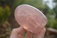 Polished Gemmy Pink Rose Quartz Standing Free Forms  x 3 From Ambatondrazaka, Madagascar - TopRock