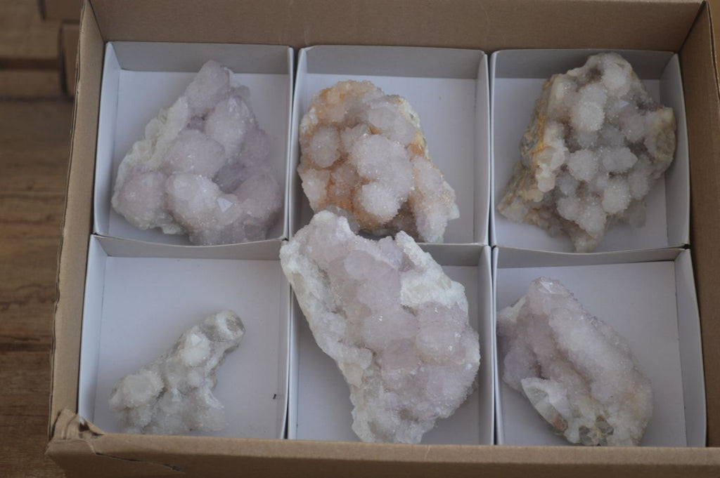 Natural Pale Lilac Spirit Quartz Clusters x 6 From Boekenhouthoek, South Africa - Toprock Gemstones and Minerals 