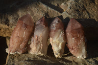 Natural Red Hematoid Quartz Specimens x 12 From Karoi, Zimbabwe - Toprock Gemstones and Minerals 