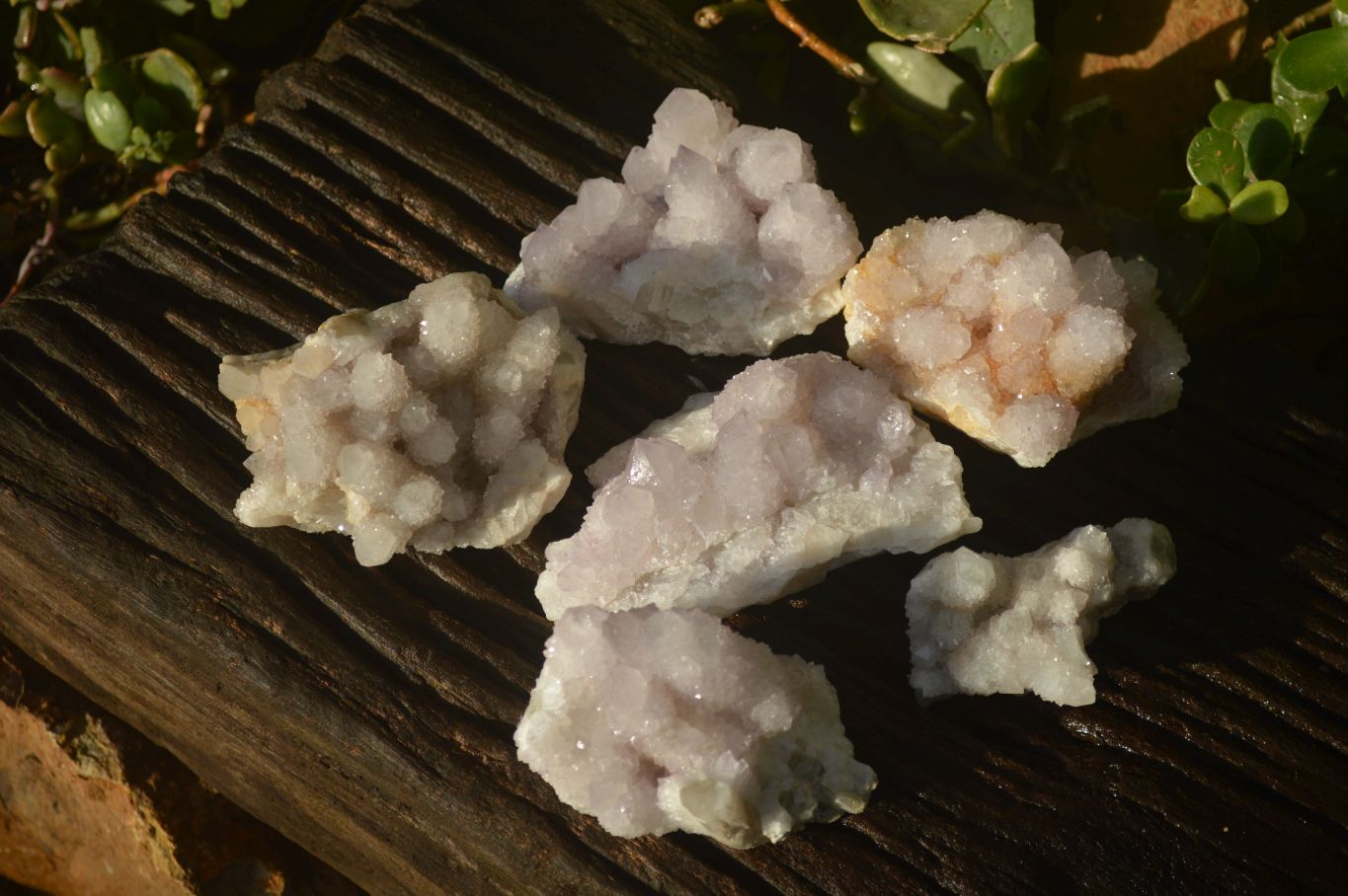 Natural Pale Lilac Spirit Quartz Clusters x 6 From Boekenhouthoek, South Africa - Toprock Gemstones and Minerals 