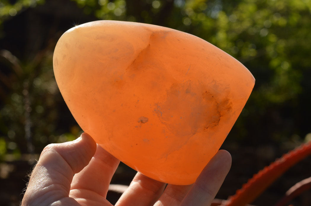 Polished Orange Twist Calcite Standing Free Forms  x 2 From Madagascar - TopRock