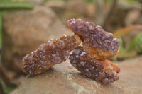 Natural Small Dark "Amethystos" Amethyst Clusters x 35 From Kwaggafontein, South Africa - TopRock