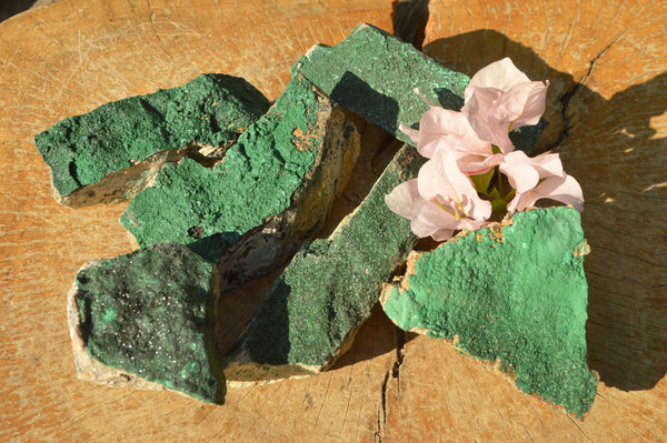 Natural Crystalline Botryoidal Malachite Specimens  x 6 From Congo - TopRock
