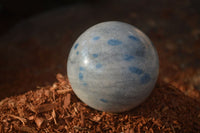 Polished Blue Spotted Spinel Quartz Spheres x 4 From Madagascar - Toprock Gemstones and Minerals 