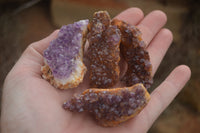 Natural Small Dark "Amethystos" Amethyst Clusters x 35 From Kwaggafontein, South Africa - TopRock