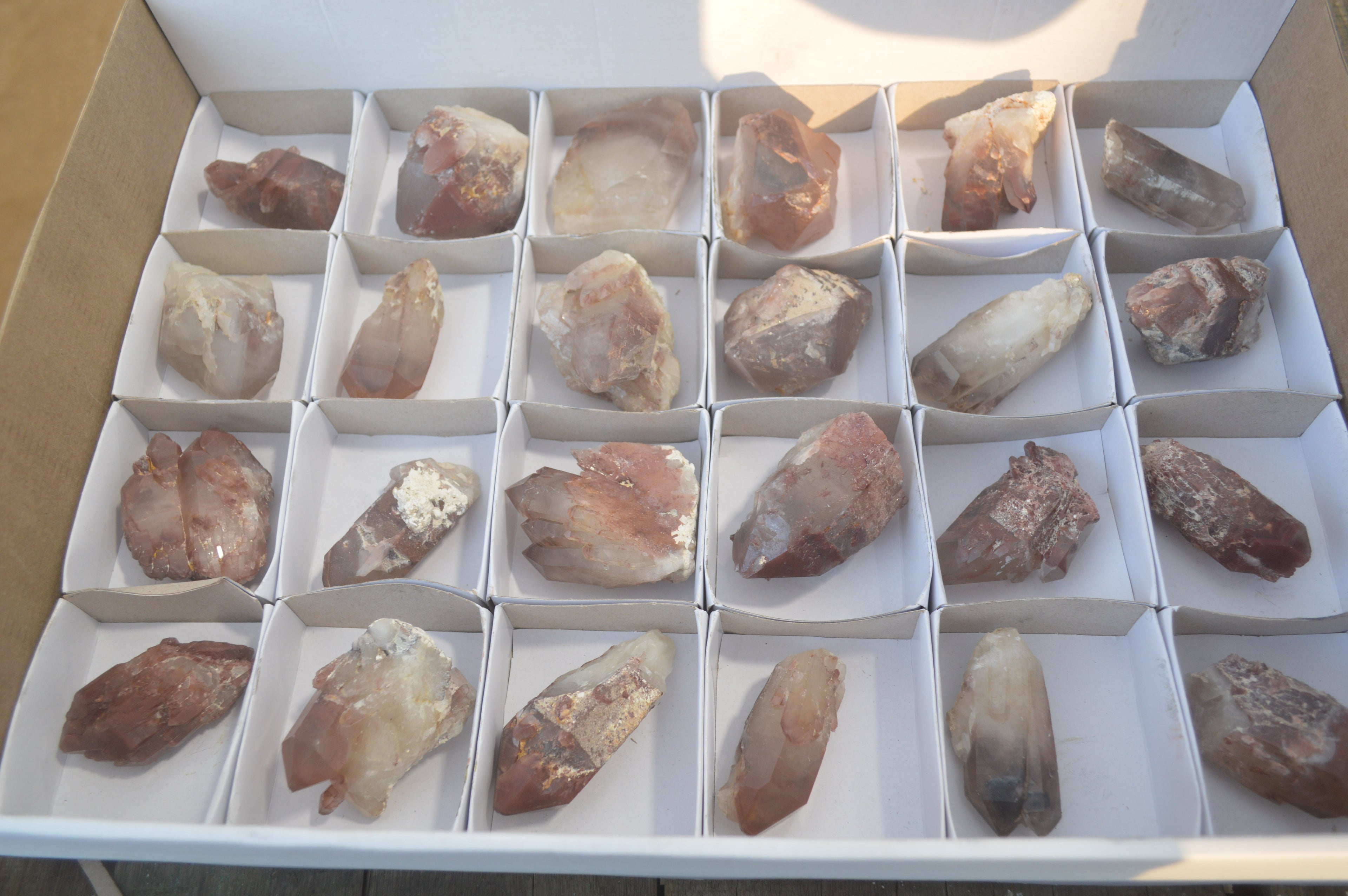 Natural Red Hematoid Quartz Specimens x 24 From Karoi, Zimbabwe - Toprock Gemstones and Minerals 