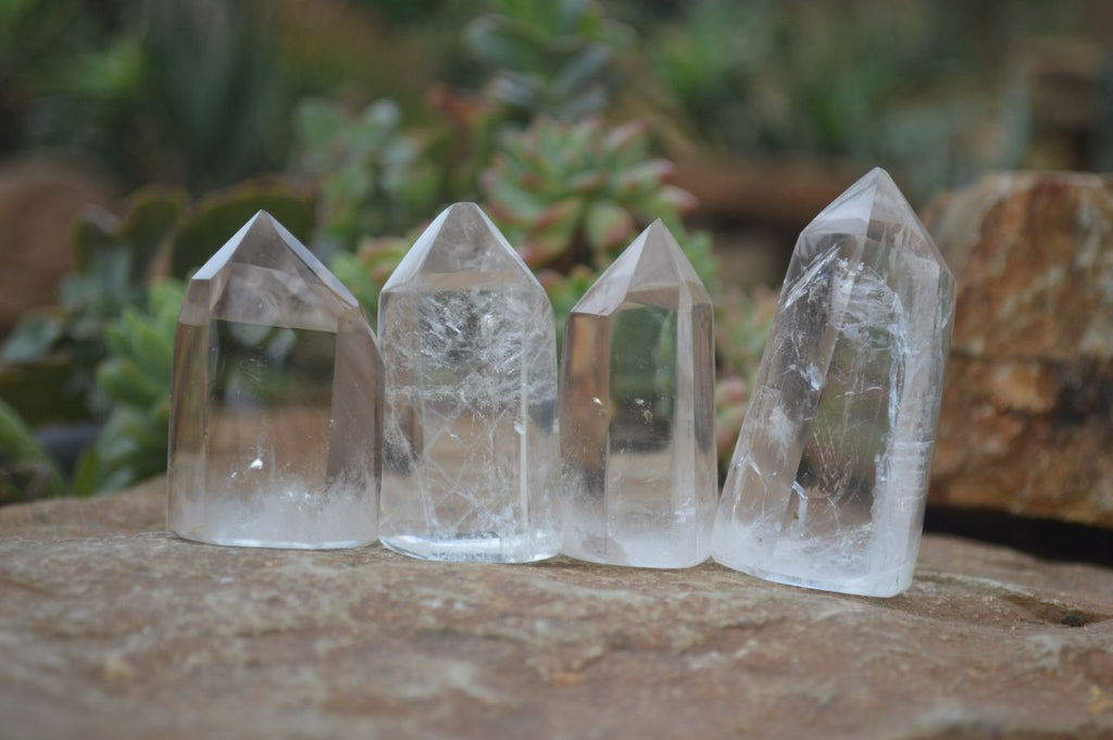 Polished Semi Optic Quartz Points x 24 From Madagascar - Toprock Gemstones and Minerals 