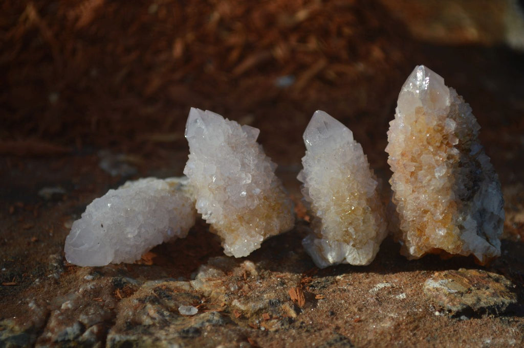 Natural Mixed Spirit Quartz Crystals & Clusters  x 35 From Boekenhouthoek, South Africa - Toprock Gemstones and Minerals 