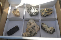 Natural Schorl Black Tourmaline Specimens x 6 From Erongo, Namibia - Toprock Gemstones and Minerals 