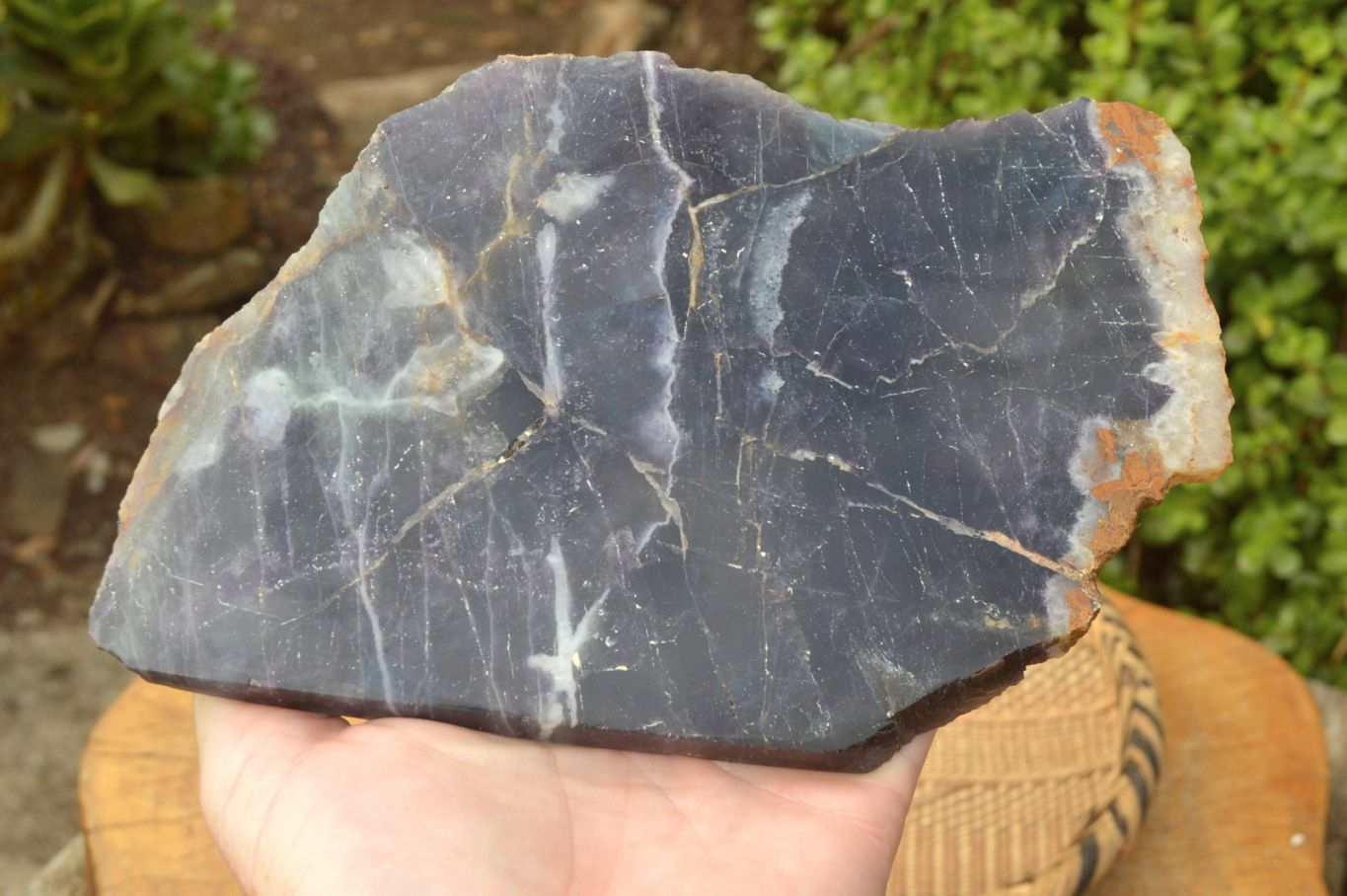 Polished Semi Translucent Watermelon Fluorite Slices x 2 From Uis, Namibia - TopRock