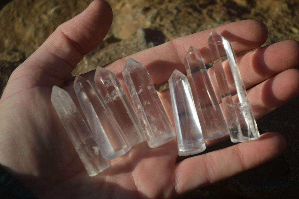Polished Small Clear Quartz Crystal Points x 35 From Madagascar - Toprock Gemstones and Minerals 