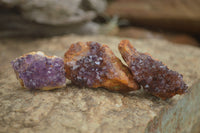 Natural Small Dark "Amethystos" Amethyst Clusters x 35 From Kwaggafontein, South Africa - TopRock