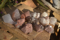 Natural Smokey Hematoid Quartz Crystals  x 12 From Madagascar - Toprock Gemstones and Minerals 
