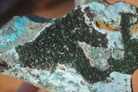 Natural Drusy Chrysocolla & Malachite Dolomite Specimens x 3 From Kakanda, Congo - Toprock Gemstones and Minerals 