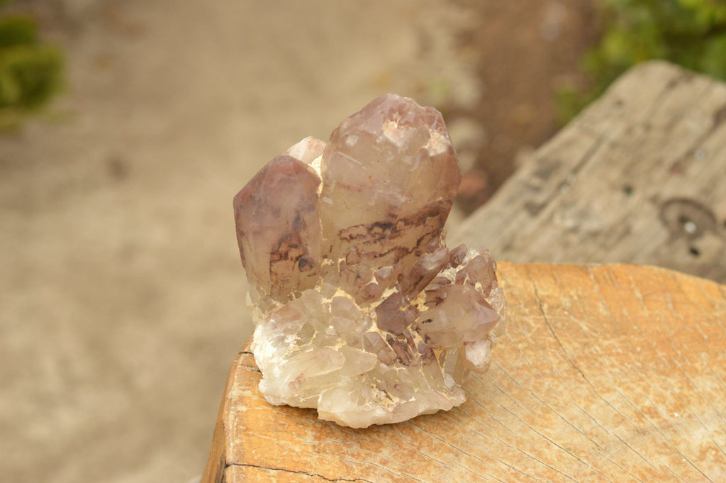 Natural Red Hematoid Phantom Quartz Crystals  x 4 From Karoi, Zimbabwe - TopRock