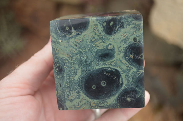 Polished Stromatolite / Kambamba Jasper Cubes (Corners Cut To Stand) x 4 From Madagascar - TopRock