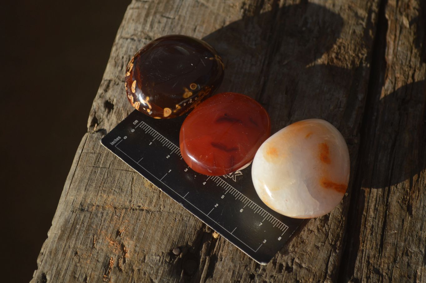 Polished Carnelian Agate Palm Stones  x 14 From Madagascar - Toprock Gemstones and Minerals 