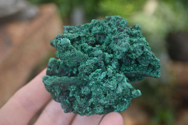 Natural Chatoyant Silky Malachite Specimens  x 6 From Congo - Toprock Gemstones and Minerals 