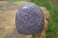 Polished Purple Lepidolite Standing Free Forms  x 6 From Madagascar - Toprock Gemstones and Minerals 