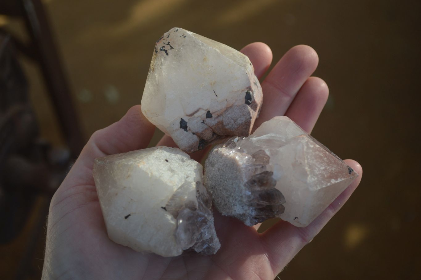 Natural Smokey Hematoid Quartz Crystals  x 12 From Madagascar - Toprock Gemstones and Minerals 