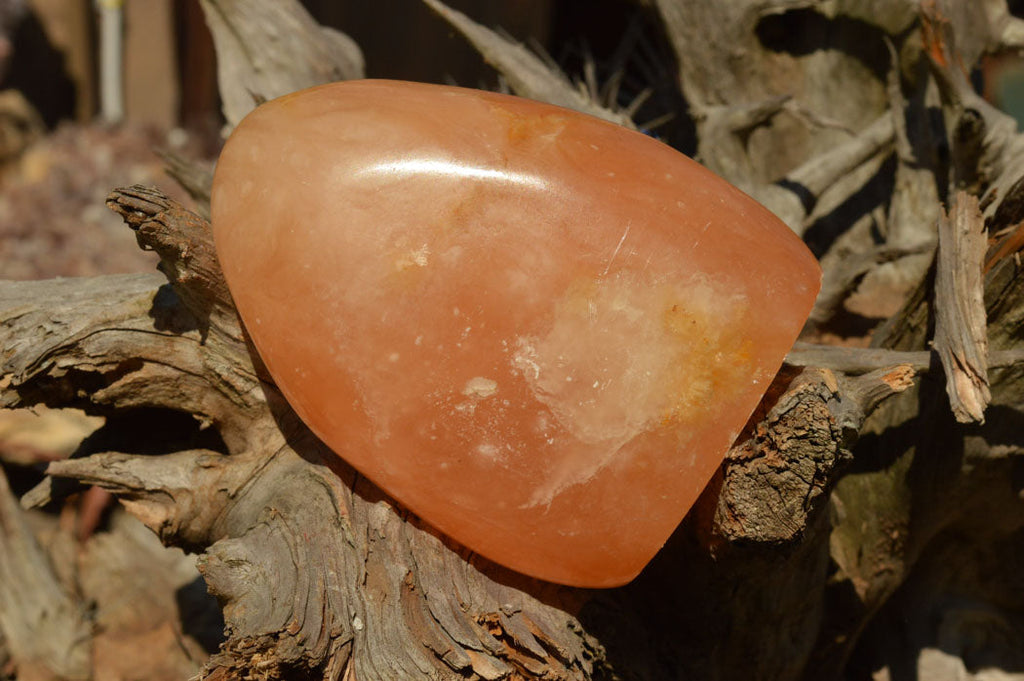 Polished Orange Twist Calcite Standing Free Forms  x 2 From Madagascar - TopRock