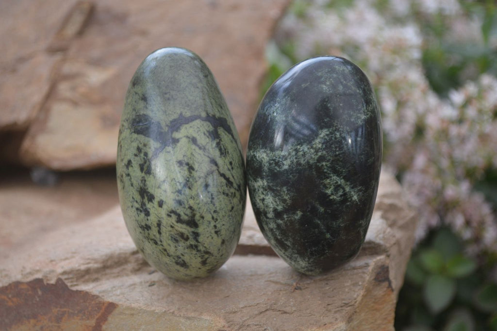 Polished Leopard Stone Free Forms  x 6 From Zimbabwe - Toprock Gemstones and Minerals 