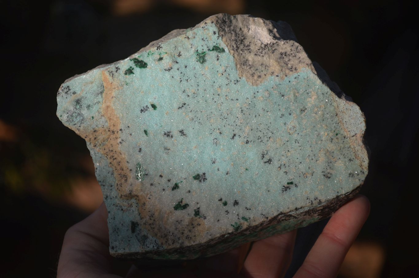Natural Drusy Chrysocolla & Malachite Dolomite Specimens x 3 From Kakanda, Congo - Toprock Gemstones and Minerals 