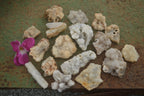 Natural Drusy Coated Mountain Quartz Specimens  x 18 From Alberts Mountain, Lesotho - TopRock