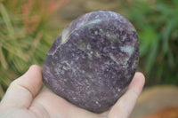 Polished Purple Lepidolite Standing Free Forms  x 6 From Madagascar - Toprock Gemstones and Minerals 