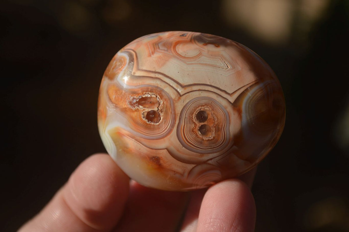 Polished Carnelian Agate Palm Stones  x 14 From Madagascar - Toprock Gemstones and Minerals 