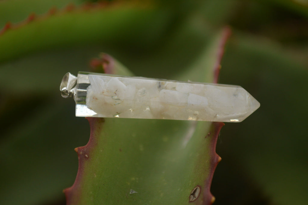 Polished Packaged Hand Crafted Resin Pendant with Moonstone Chips - sold per piece - From Bulwer, South Africa - TopRock