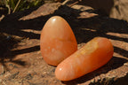 Polished Orange Twist Calcite Standing Free Forms  x 2 From Madagascar - TopRock