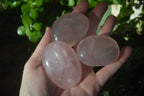 Polished Gemmy Pink Rose Quartz Palm Stones  x 12 From Madagascar - Toprock Gemstones and Minerals 
