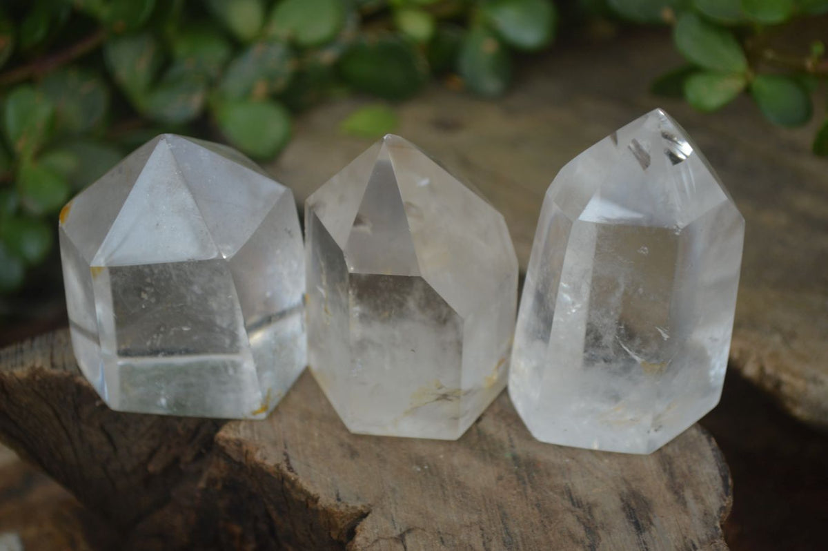 Polished Semi Optic Quartz Points x 24 From Madagascar - Toprock Gemstones and Minerals 