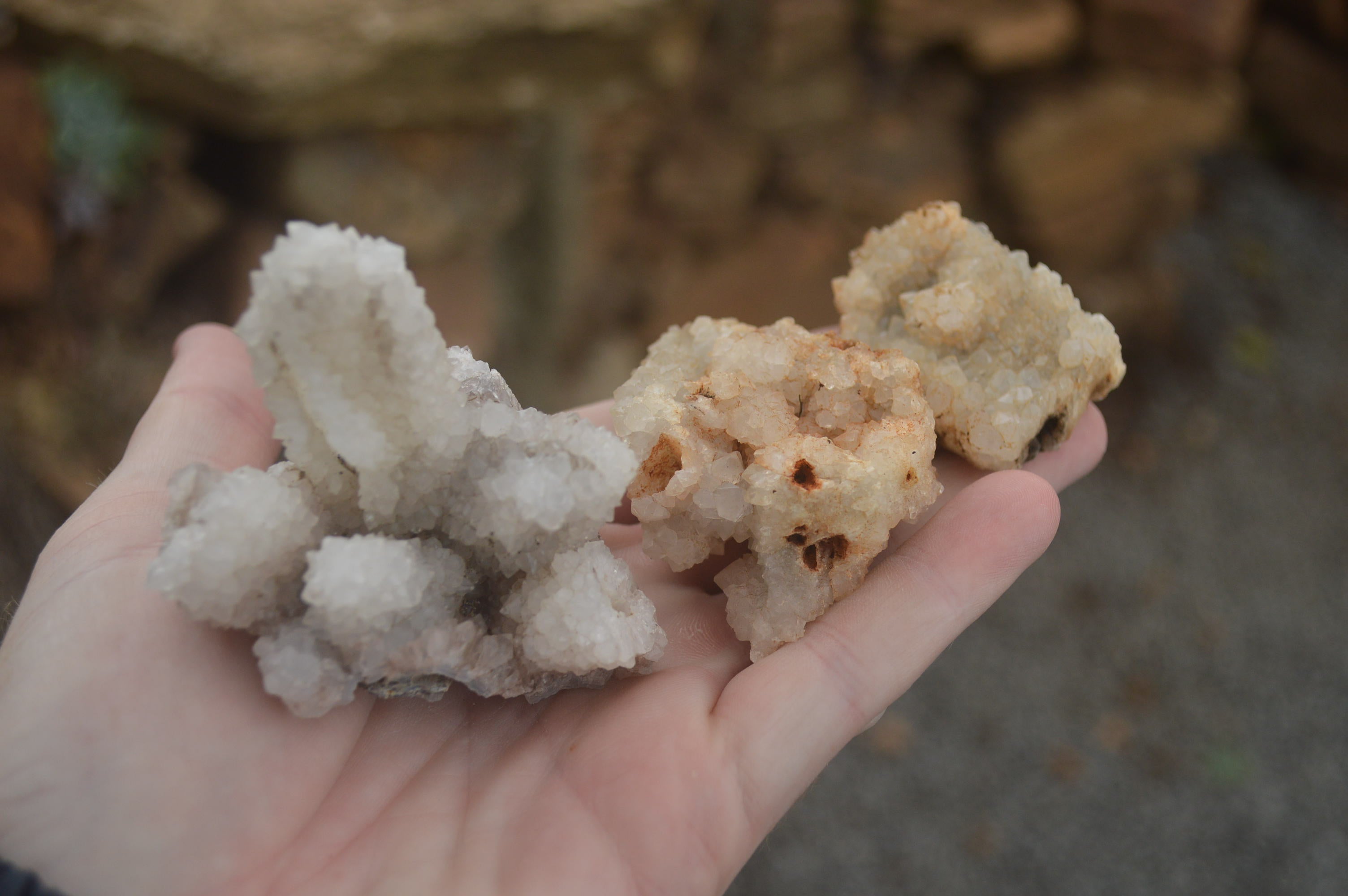 Natural Drusy Coated Mountain Quartz Specimens  x 18 From Alberts Mountain, Lesotho - TopRock