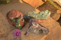 Natural Drusy Coated Ball Malachite On Dolomite Specimens  x 3 From Likasi, Congo - Toprock Gemstones and Minerals 