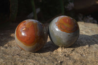 Polished Polychrome Jasper Spheres  x 2 From Madagascar - Toprock Gemstones and Minerals 