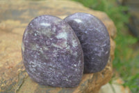 Polished Purple Lepidolite Standing Free Forms  x 6 From Madagascar - Toprock Gemstones and Minerals 