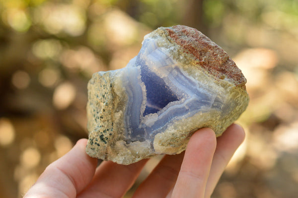 Natural Blue Lace Agate Geode Specimens  x 3 From Nsanje, Malawi - TopRock