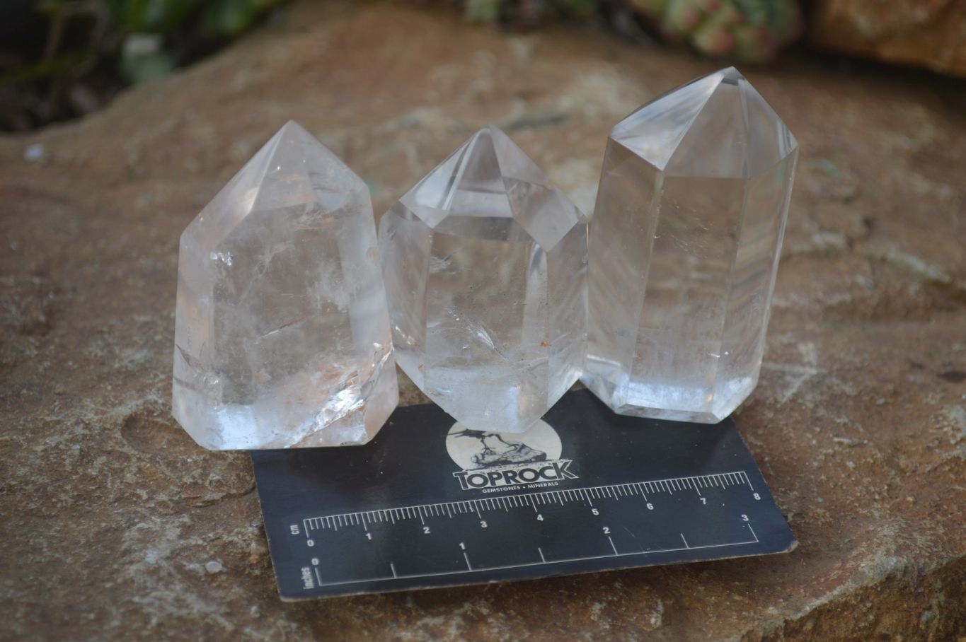 Polished Semi Optic Quartz Points x 24 From Madagascar - Toprock Gemstones and Minerals 