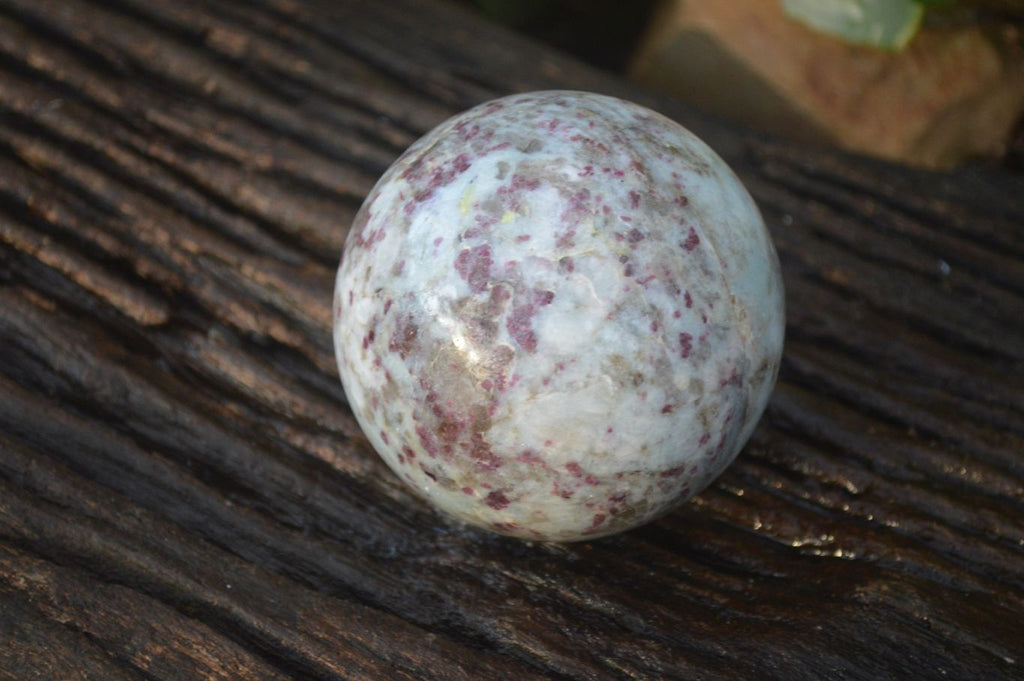 Polished Rubellite Pink Tourmaline Matrix Spheres x 2 From Madagascar - Toprock Gemstones and Minerals 